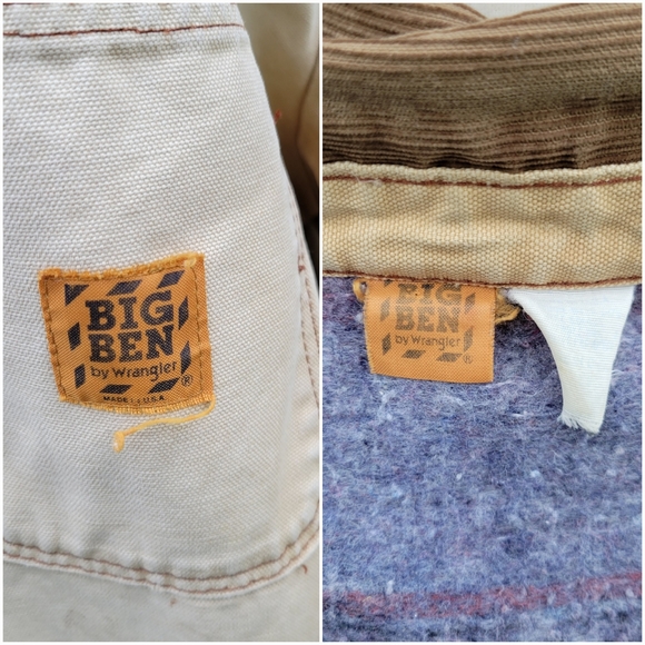 Vintage‎ 90s y2k Wrangler Blanket Lined Distressed Thrashed Tan Barn Chore Coat - Picture 8 of 9